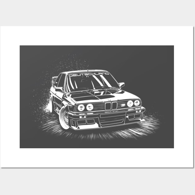 BMW M3 E30 Wall Art by Kid Relic